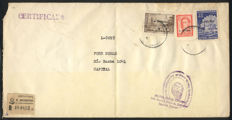 Lot 1568 - Argentina postal history - Guillermo Jalil - Philatino Auction # 2511 ARGENTINA: Lot 1568 - Argentina postal history - Guillermo Jalil - Philatino Auction # 2511 ARGENTINA: