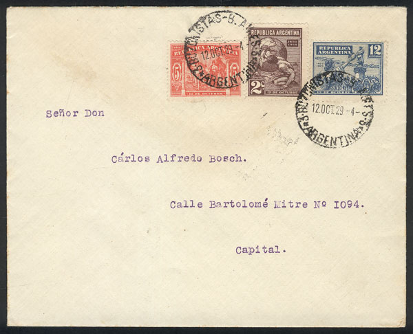 Lot 884 - Argentina postal history - Guillermo Jalil - Philatino Auction # 2518 ARGENTINA: Lot 884 - Argentina postal history - Guillermo Jalil - Philatino Auction # 2518 ARGENTINA: