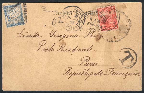 Lot 868 - Argentina postal history -  Guillermo Jalil - Philatino Auction # 2518 ARGENTINA: 