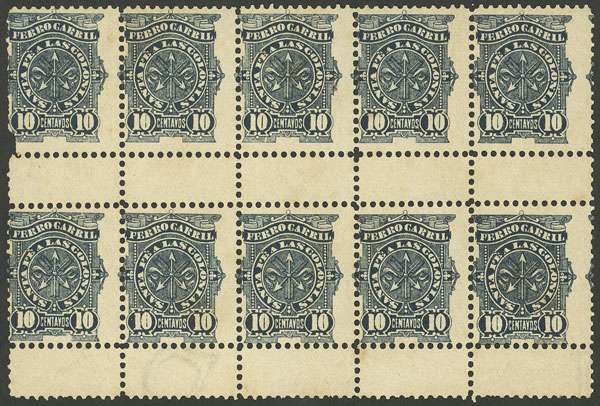 Lot 836 - Argentina telegraph stamps - Guillermo Jalil - Philatino Auction # 2518 ARGENTINA: Lot 836 - Argentina telegraph stamps - Guillermo Jalil - Philatino Auction # 2518 ARGENTINA: