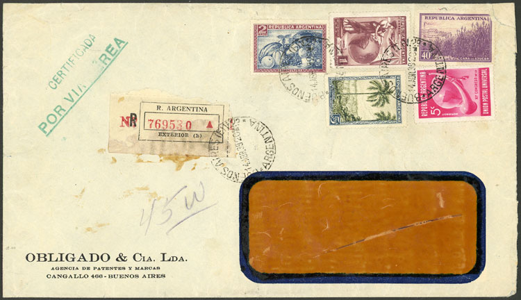Lot 895 - Argentina postal history - Guillermo Jalil - Philatino Auction # 2518 ARGENTINA: Lot 895 - Argentina postal history - Guillermo Jalil - Philatino Auction # 2518 ARGENTINA: