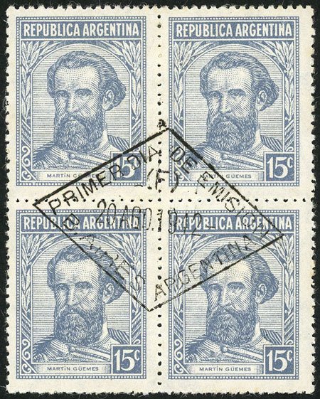 Lot 378 - Argentina general issues -  Guillermo Jalil - Philatino Auction # 2518 ARGENTINA: 