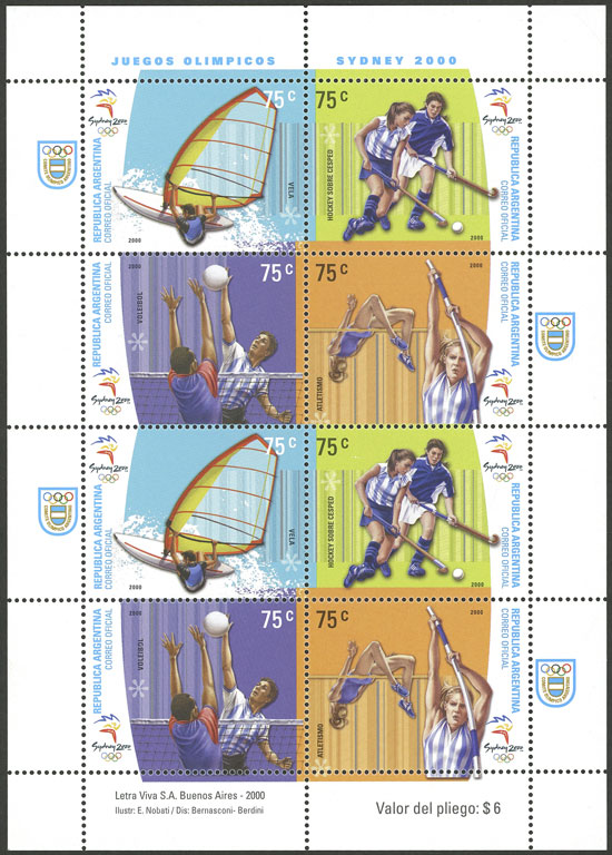 Lot 761 - Argentina souvenir sheets -  Guillermo Jalil - Philatino Auction # 2518 ARGENTINA: 