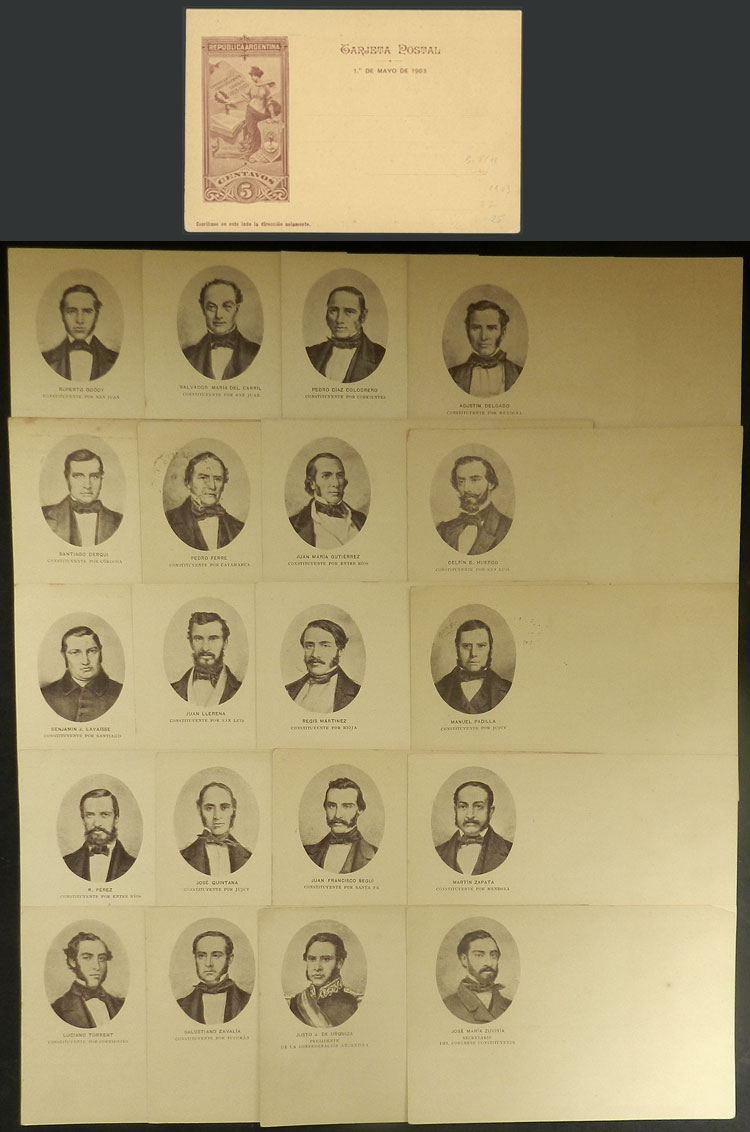 Lot 844 - Argentina Postal stationery - Guillermo Jalil - Philatino Auction # 2518 ARGENTINA: Lot 844 - Argentina Postal stationery - Guillermo Jalil - Philatino Auction # 2518 ARGENTINA: