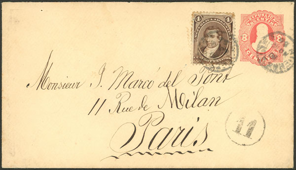 Lot 855 - Argentina postal history -  Guillermo Jalil - Philatino Auction # 2518 ARGENTINA: 