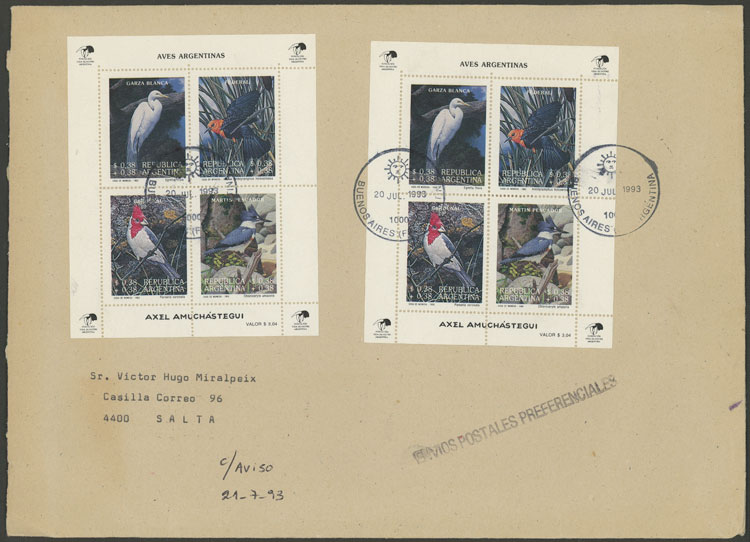 Lot 750 - Argentina souvenir sheets - Guillermo Jalil - Philatino Auction # 2518 ARGENTINA: Lot 750 - Argentina souvenir sheets - Guillermo Jalil - Philatino Auction # 2518 ARGENTINA: