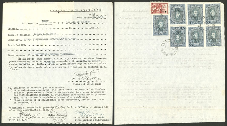 Lot 920 - Argentina postal history -  Guillermo Jalil - Philatino Auction # 2518 ARGENTINA: 