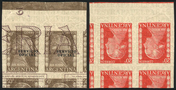 Lot 825 - Argentina official stamps - Guillermo Jalil - Philatino Auction # 2518 ARGENTINA: Lot 825 - Argentina official stamps - Guillermo Jalil - Philatino Auction # 2518 ARGENTINA: