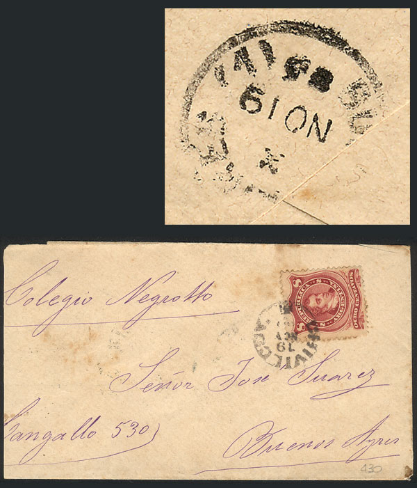 Lot 856 - Argentina postal history -  Guillermo Jalil - Philatino Auction # 2518 ARGENTINA: 