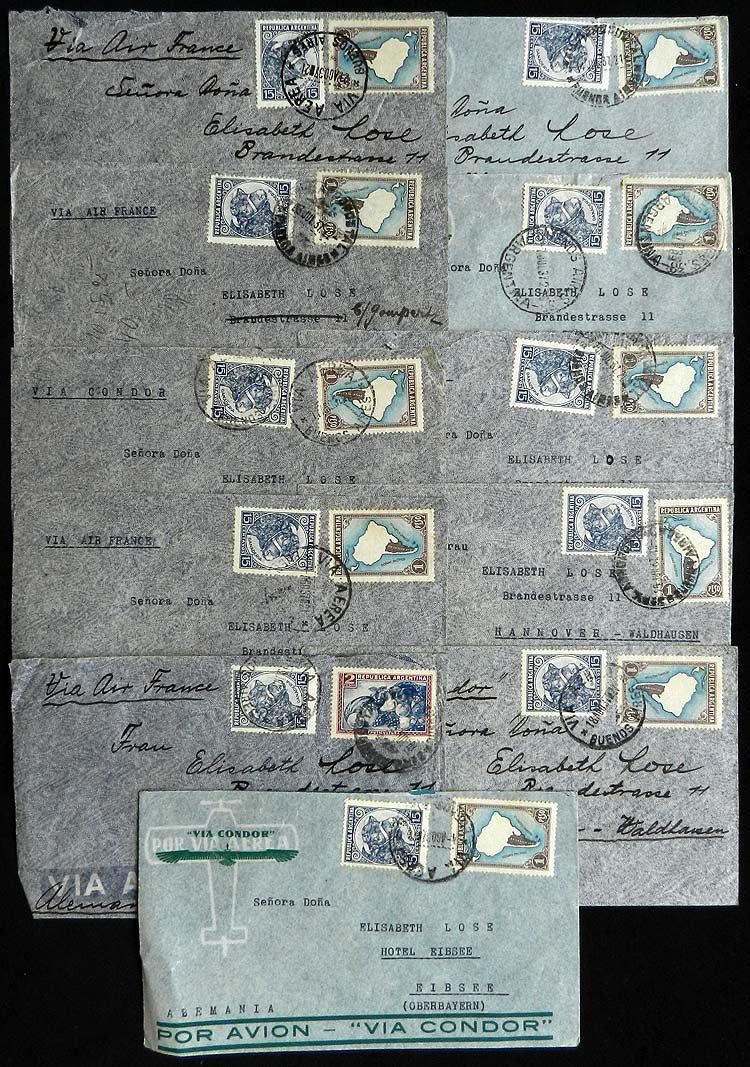 Lot 893 - Argentina postal history - Guillermo Jalil - Philatino Auction # 2518 ARGENTINA: Lot 893 - Argentina postal history - Guillermo Jalil - Philatino Auction # 2518 ARGENTINA: