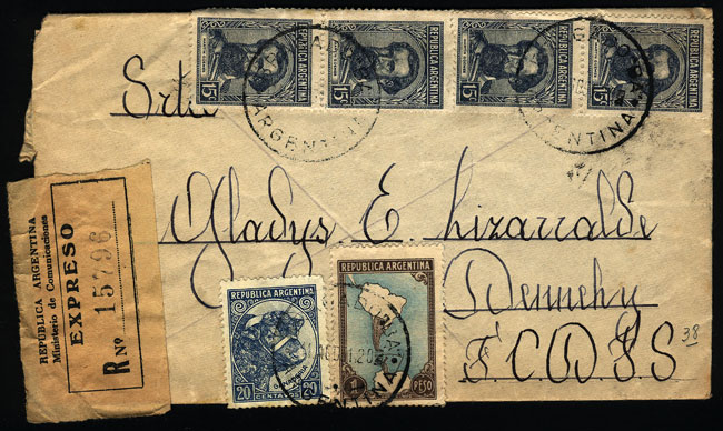 Lot 905 - Argentina postal history -  Guillermo Jalil - Philatino Auction # 2518 ARGENTINA: 