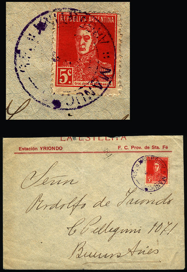 Lot 879 - Argentina postal history - Guillermo Jalil - Philatino Auction # 2518 ARGENTINA: Lot 879 - Argentina postal history - Guillermo Jalil - Philatino Auction # 2518 ARGENTINA: