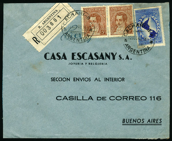 Lot 896 - Argentina postal history - Guillermo Jalil - Philatino Auction # 2518 ARGENTINA: Lot 896 - Argentina postal history - Guillermo Jalil - Philatino Auction # 2518 ARGENTINA: