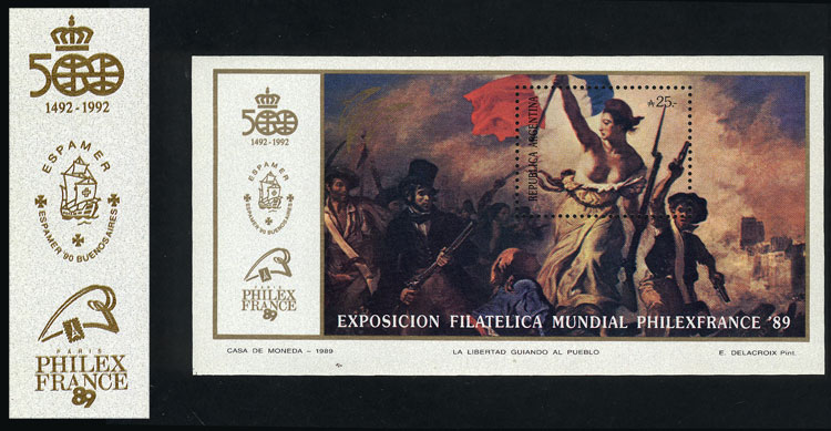 Lot 745 - Argentina souvenir sheets - Guillermo Jalil - Philatino Auction # 2518 ARGENTINA: Lot 745 - Argentina souvenir sheets - Guillermo Jalil - Philatino Auction # 2518 ARGENTINA: