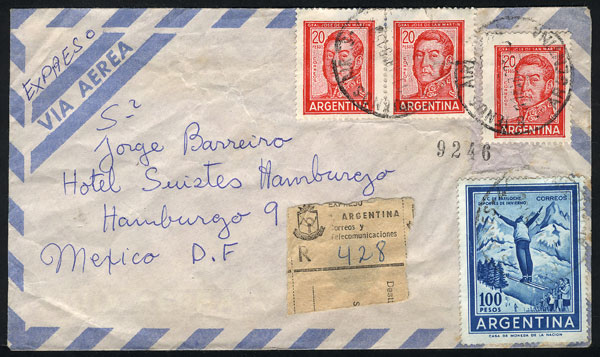 Lot 922 - Argentina postal history -  Guillermo Jalil - Philatino Auction # 2518 ARGENTINA: 