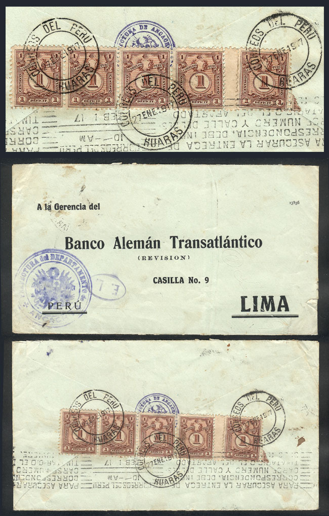 Lot 275 - Peru postal history -  Guillermo Jalil - Philatino Auction # 2519 WORLDWIDE + ARGENTINA: Special May auction