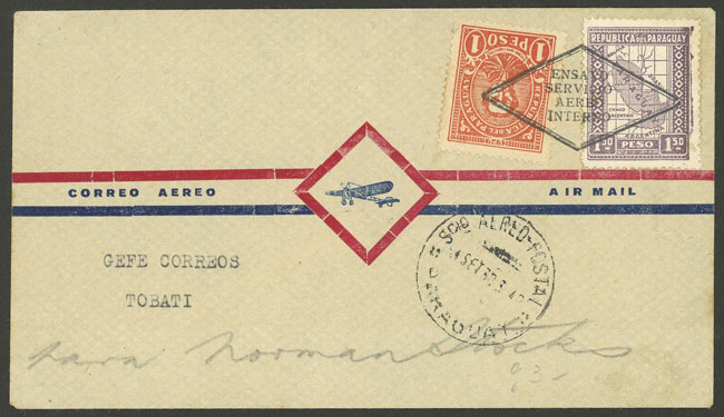 Lot 230 - Paraguay postal history -  Guillermo Jalil - Philatino Auction # 2519 WORLDWIDE + ARGENTINA: Special May auction