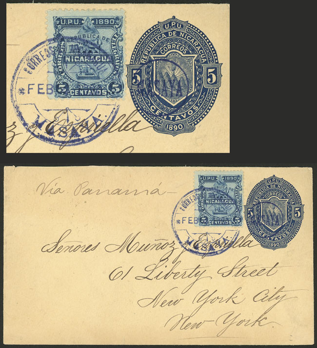 Lot 223 - nicaragua postal history -  Guillermo Jalil - Philatino Auction # 2519 WORLDWIDE + ARGENTINA: Special May auction
