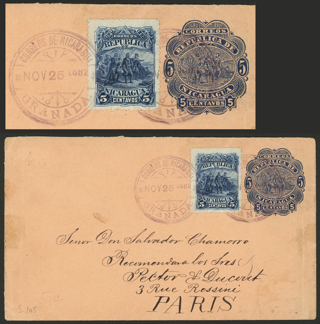Lot 224 - nicaragua postal history -  Guillermo Jalil - Philatino Auction # 2519 WORLDWIDE + ARGENTINA: Special May auction