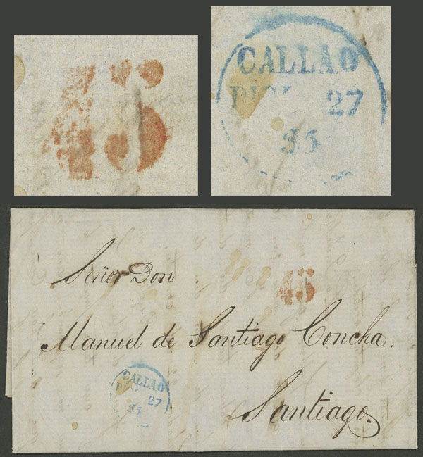 Lot 263 - Peru postal history -  Guillermo Jalil - Philatino Auction # 2519 WORLDWIDE + ARGENTINA: Special May auction