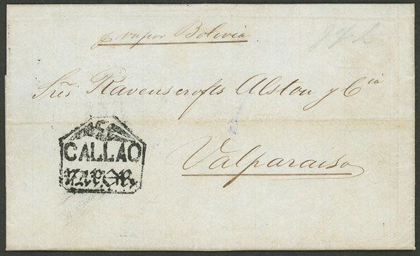 Lot 262 - Peru postal history -  Guillermo Jalil - Philatino Auction # 2519 WORLDWIDE + ARGENTINA: Special May auction
