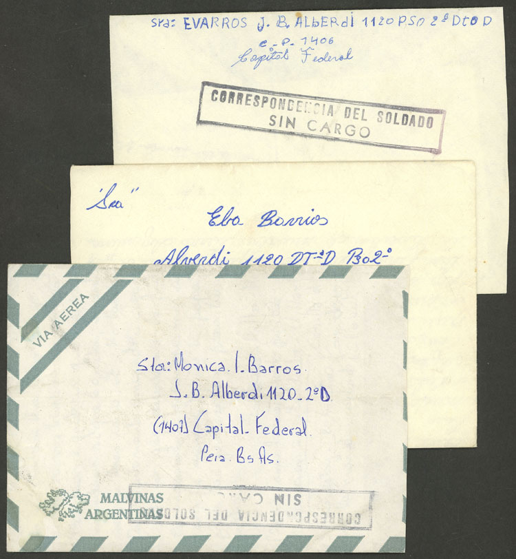 Lot 214 - falkland islands/malvinas POSTAL HISTORY - FALKLANDS WAR -  Guillermo Jalil - Philatino Auction # 2519 WORLDWIDE + ARGENTINA: Special May auction