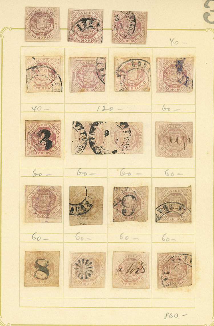Lot 322 - Venezuela Lots and Collections -  Guillermo Jalil - Philatino Auction # 2519 WORLDWIDE + ARGENTINA: Special May auction