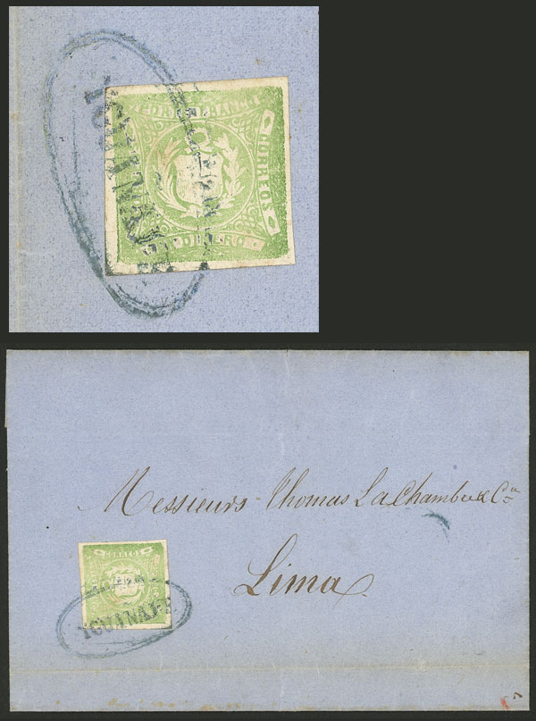 Lot 266 - Peru postal history -  Guillermo Jalil - Philatino Auction # 2519 WORLDWIDE + ARGENTINA: Special May auction