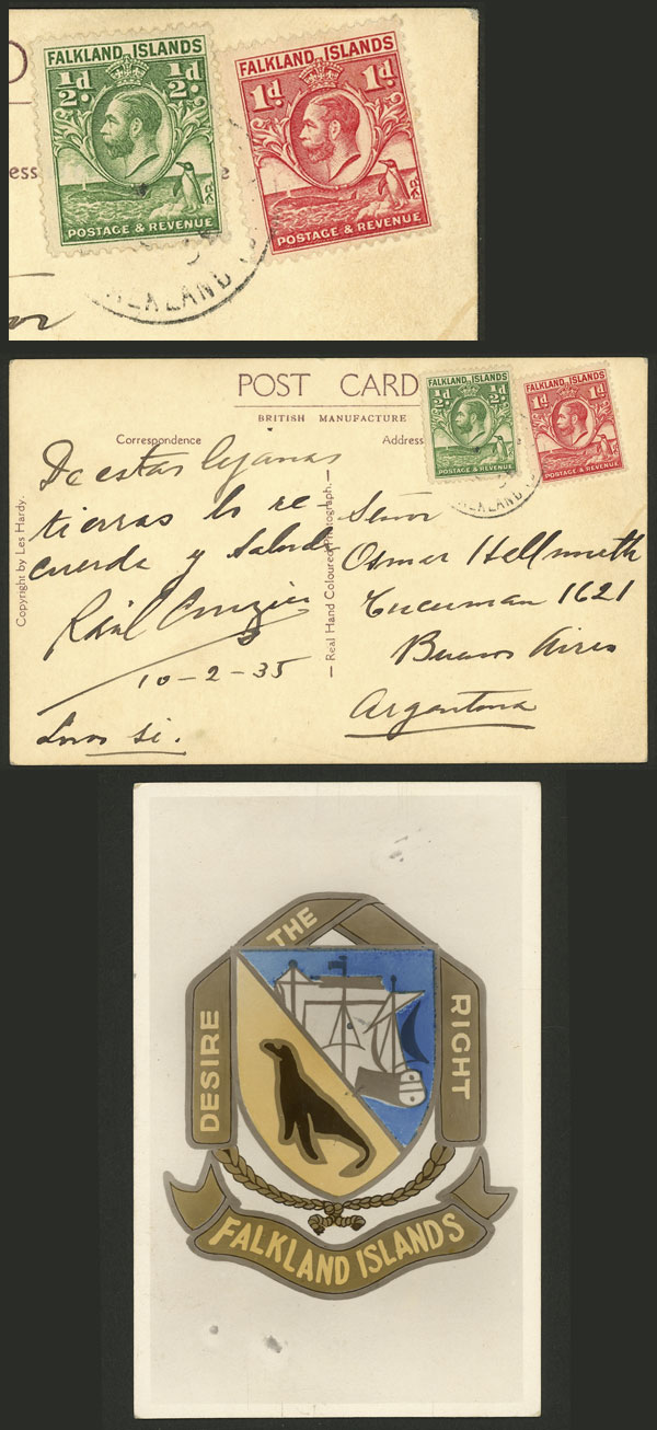 Lot 212 - falkland islands/malvinas postal history -  Guillermo Jalil - Philatino Auction # 2519 WORLDWIDE + ARGENTINA: Special May auction