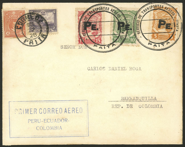 Lot 279 - Peru postal history - Guillermo Jalil - Philatino Auction # 2519 WORLDWIDE + ARGENTINA: Special May auction Lot 279 - Peru postal history - Guillermo Jalil - Philatino Auction # 2519 WORLDWIDE + ARGENTINA: Special May auction