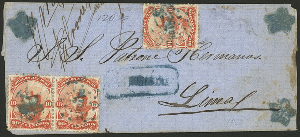 Lot 265 - Peru postal history -  Guillermo Jalil - Philatino Auction # 2519 WORLDWIDE + ARGENTINA: Special May auction