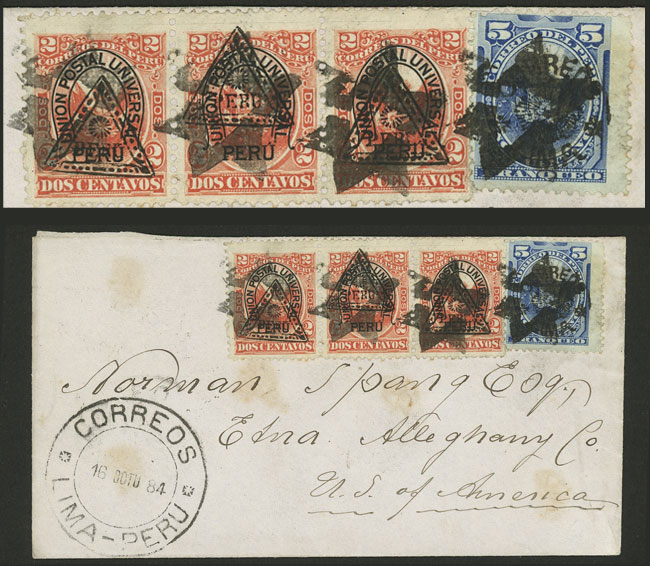 Lot 271 - Peru postal history -  Guillermo Jalil - Philatino Auction # 2519 WORLDWIDE + ARGENTINA: Special May auction