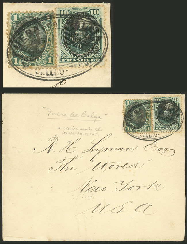 Lot 272 - Peru postal history -  Guillermo Jalil - Philatino Auction # 2519 WORLDWIDE + ARGENTINA: Special May auction