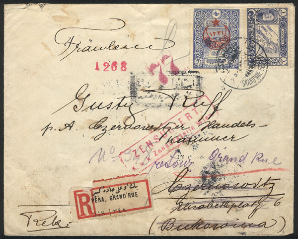 Lot 312 - Turkey postal history - Guillermo Jalil - Philatino Auction # 2519 WORLDWIDE + ARGENTINA: Special May auction Lot 312 - Turkey postal history - Guillermo Jalil - Philatino Auction # 2519 WORLDWIDE + ARGENTINA: Special May auction