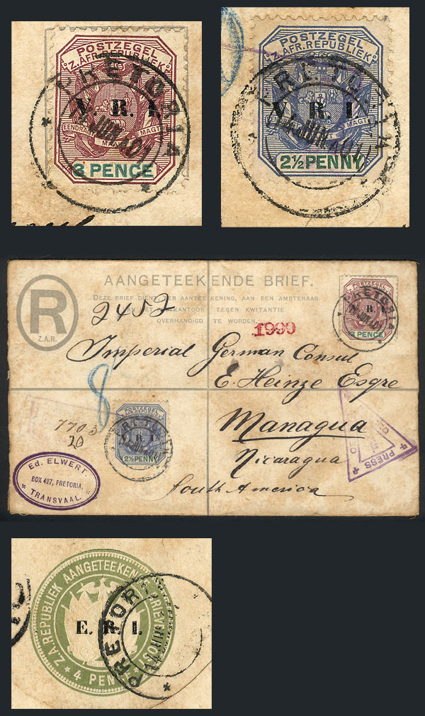 Lot 305 - transvaal postal history -  Guillermo Jalil - Philatino Auction # 2519 WORLDWIDE + ARGENTINA: Special May auction