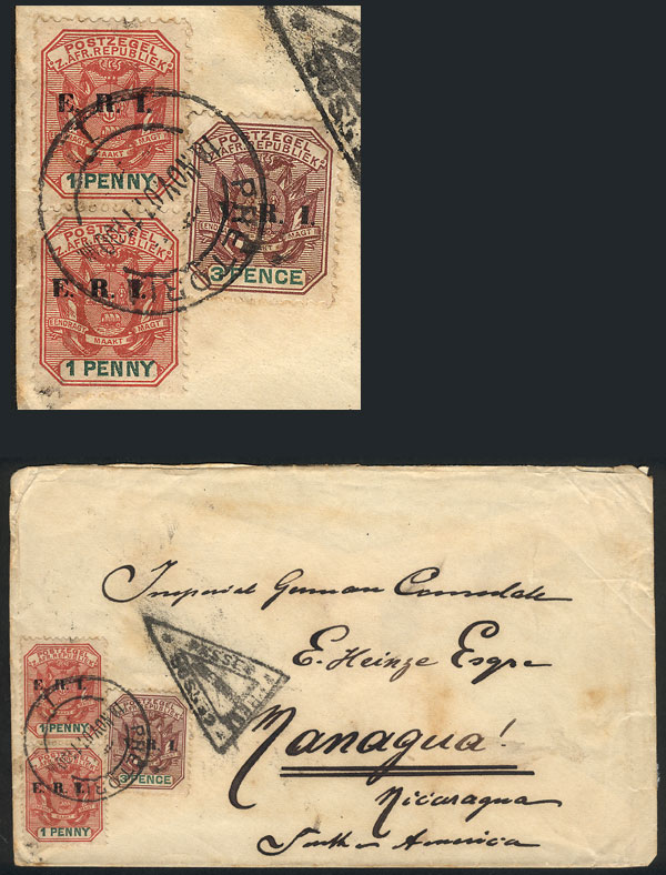 Lot 306 - transvaal postal history -  Guillermo Jalil - Philatino Auction # 2519 WORLDWIDE + ARGENTINA: Special May auction