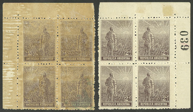Lot 217 - Argentina general issues -  Guillermo Jalil - Philatino Auction # 2521 ARGENTINA: 