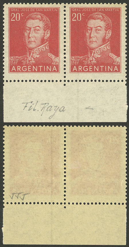 Lot 480 - Argentina general issues -  Guillermo Jalil - Philatino Auction # 2521 ARGENTINA: 