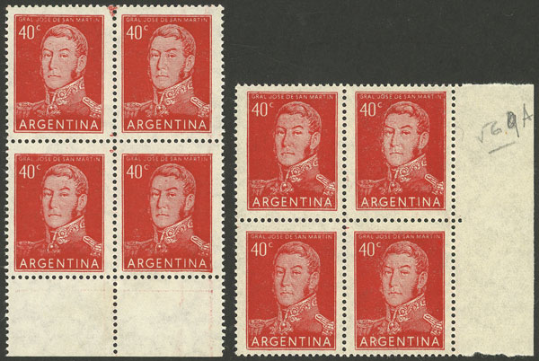 Lot 489 - Argentina general issues -  Guillermo Jalil - Philatino Auction # 2521 ARGENTINA: 
