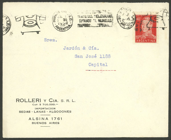 Lot 1021 - Argentina postal history -  Guillermo Jalil - Philatino Auction # 2521 ARGENTINA: 