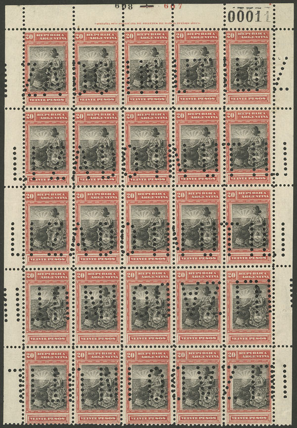 Lot 203 - Argentina general issues -  Guillermo Jalil - Philatino Auction # 2521 ARGENTINA: 