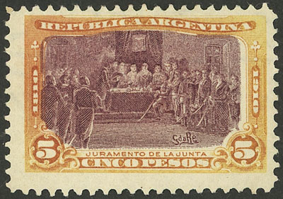 Lot 212 - Argentina general issues -  Guillermo Jalil - Philatino Auction # 2521 ARGENTINA: 