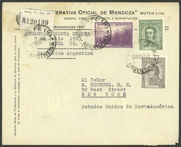 Lot 1004 - Argentina postal history -  Guillermo Jalil - Philatino Auction # 2521 ARGENTINA: 