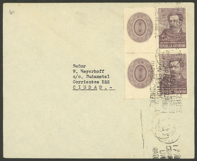Lot 1008 - Argentina postal history -  Guillermo Jalil - Philatino Auction # 2521 ARGENTINA: 