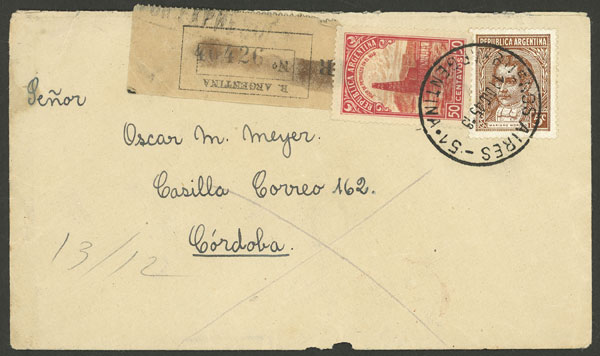 Lot 1012 - Argentina postal history -  Guillermo Jalil - Philatino Auction # 2521 ARGENTINA: 
