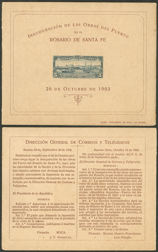 Lot 205 - Argentina general issues -  Guillermo Jalil - Philatino Auction # 2521 ARGENTINA: 
