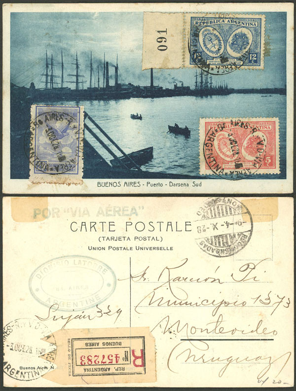 Lot 1002 - Argentina postal history -  Guillermo Jalil - Philatino Auction # 2521 ARGENTINA: 
