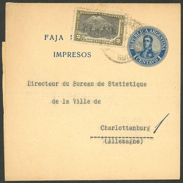 Lot 997 - Argentina postal history -  Guillermo Jalil - Philatino Auction # 2521 ARGENTINA: 