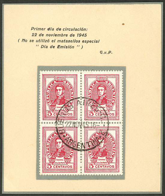 Lot 388 - Argentina general issues -  Guillermo Jalil - Philatino Auction # 2521 ARGENTINA: 