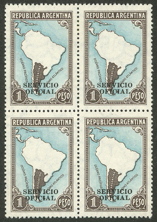 Lot 886 - Argentina official stamps -  Guillermo Jalil - Philatino Auction # 2521 ARGENTINA: 